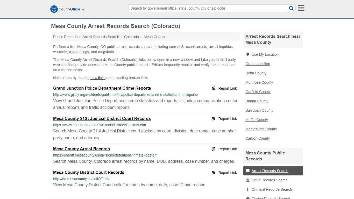 Arrest Records Search - Mesa County, CO (Arrests & Mugshots)